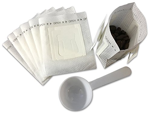 Jasmine Cafe Premium Single Serve Disposable Drip Coffee Filter Bag - Hanging Ear Drip Coffee Bag - Tea Strainer Filter - Perfect for Camping Outdoor Travel Home Office - 30 Count