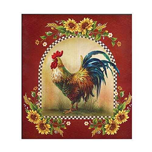 Sunflower And Rooster Country Dishwasher Magnet