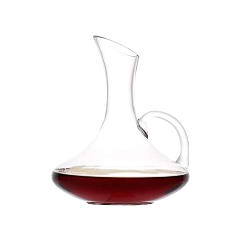 15L Classic Creative Wine Decanter with Handle 50oz - 100 Hand Blown Lead-free Crystal Glass Red Wine Carafe Wine Gift Wine Accessories Wine Aerator Whiskey Bottle Kitchen Accessories - Drink