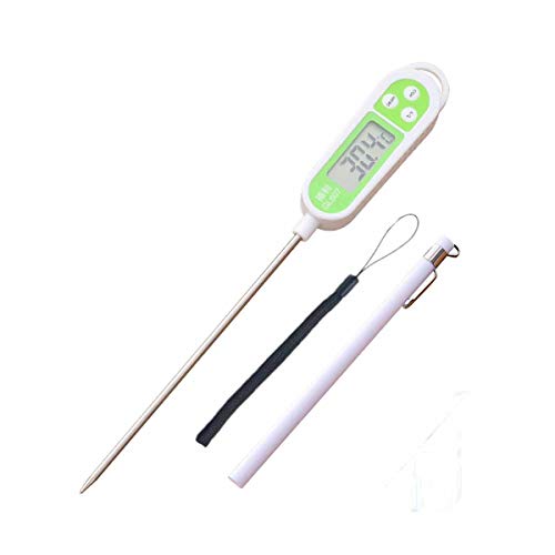 HUIJUNWENTI Household Kitchen Food Thermometer Water Temperature Meter Water Temperature Milk Warm Oil Temperature Liquid Baking Electronic Temperature Probe food temperature Color  Green