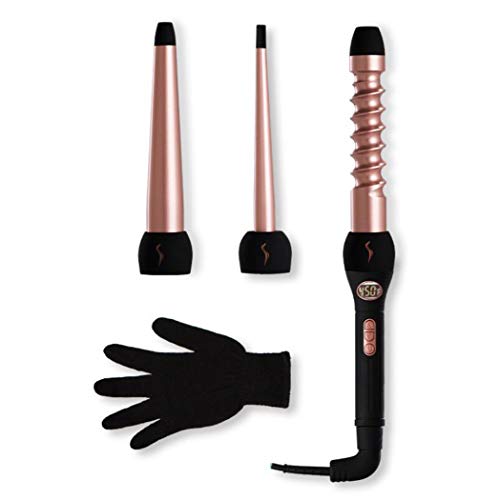 HAOCHIDIAN 3 in 1 Professional Curling Iron Set with 3 Interchangeable Hair Curler Tourmaline Ceramic Barrels with Heat Resistant Glove Curling Tongs for All Hair Types