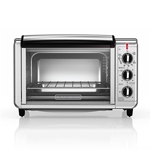 BLACKDECKER TO3230SBD 6-Slice Convection Countertop Toaster Oven Includes Bake Pan Broil Rack Toasting Rack Stainless Steel Convection Toaster Oven