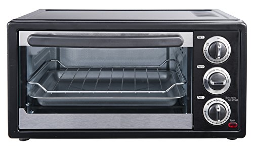 Courant 6 Slice Toaster Oven with Broiler Countertop Convection oven Stainless SteelBlack