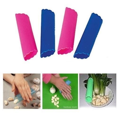 4 pcs Magic Silicone Garlic Peeler Peel Easy Useful Kitchen Cooking Tool New by new