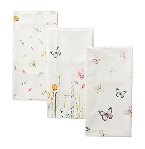 Maison d Hermine Botanical Fresh 100 Cotton Set of 3 Kitchen Towels 20 Inch by 2750 Inch