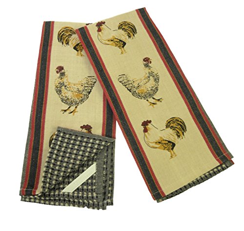 Hens Rooster Kitchen Towels Set of 2