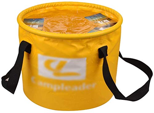 RUI JIAN Outdoor Folding Bucket Collapsible Camping Storage Container Car Wash Fishing Rowing Cleaning Bucket 2 Pieces Multi-color 10L20L30L Color  Blue-20L Color  Yellow 10l
