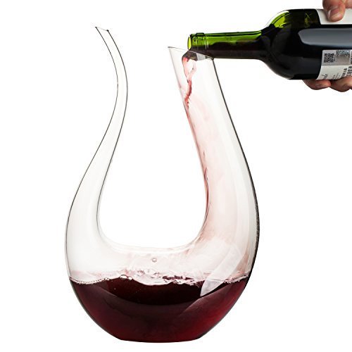 Wine DecanterWBSEos 15L U Shape Classic Wine Carafe100 Hand Blown Lead-free Crystal Glass-Wine Accessories