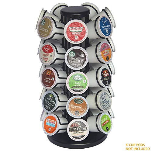 BLACKSMITH FAMILY K-35 Cup CarouselCoffee Pod Holder Carousel Holds 35 Single Cup Coffee Pods in Matte Black
