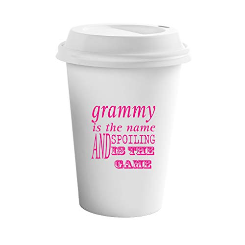 Style In Print Hot Pink Grammy The Name Spoiling The Game 2 Ceramic Coffee Tumbler Travel Mug