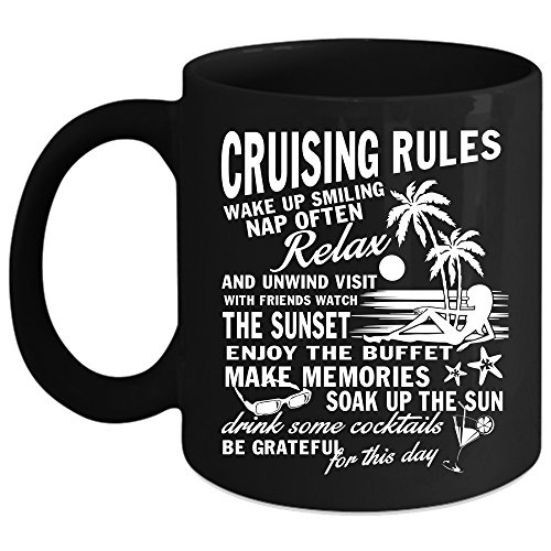 Cruising Rules Coffee Mug Outdoor Coffee Cup Coffee Mug Black