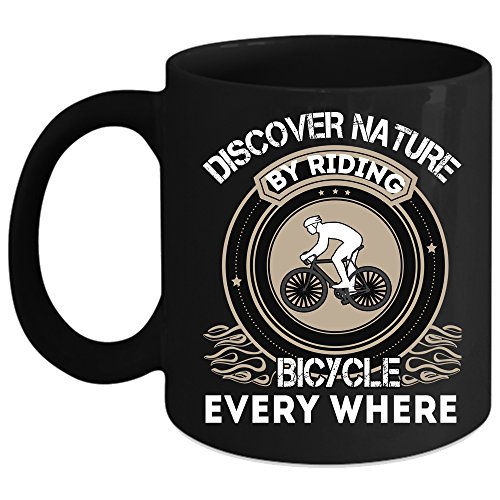 Discover Nature By Riding Bycycle Coffee Mug Outdoor Coffee Cup Coffee Mug Black