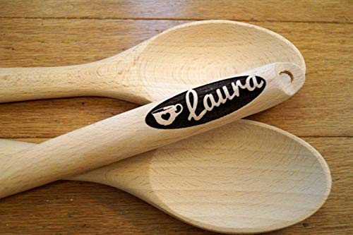 Coffee Lover Gift Personalized Spoon Custom Coffee Cup Wooden Spoon Personalized Tea Cup Kitchen Spoon Coffee Cup Monogrammed Engraved Wooden Gift Unique Christmas Gift 2018
