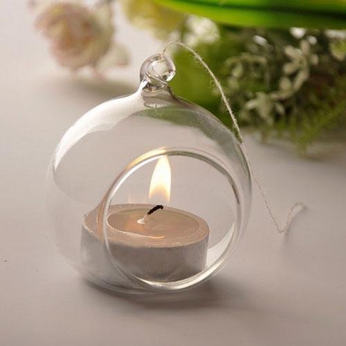 Crystal Glass Candlestick Weeding Home Decor Hang Candle Holder Romantic Dinner