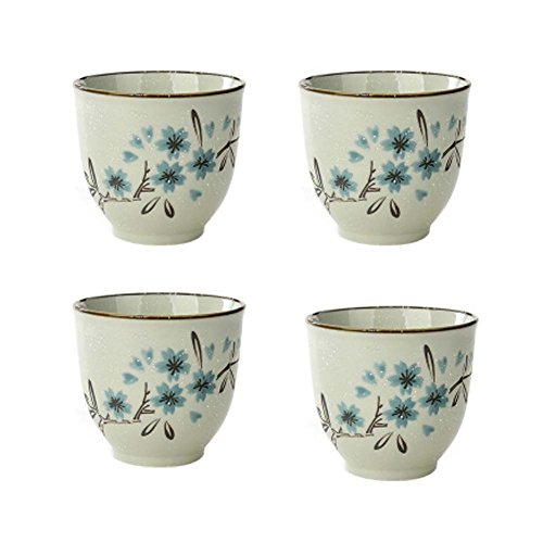 Set of 4 Chinese Porcelain Teacups Ceramic Tea Cups Small Teacups Great Gift C
