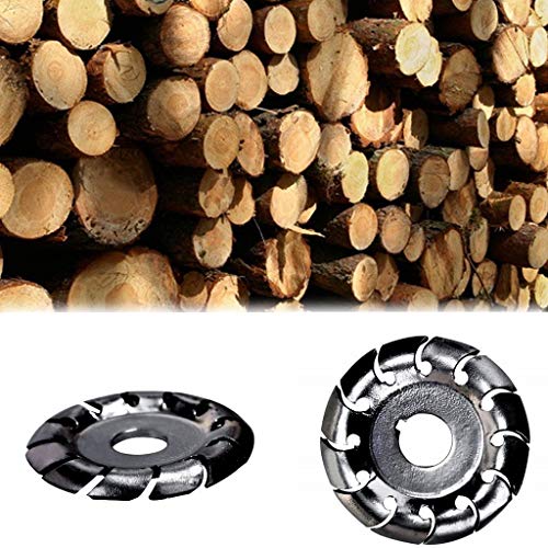 Coohole Wood Carving Disc Milling Cutter Disk 12 Teeth Woodworking Tools Wooden Tea Tray Coffee Tables Craft Carving Polishing Easy to Use for Angle GrinderGrinding Wheel