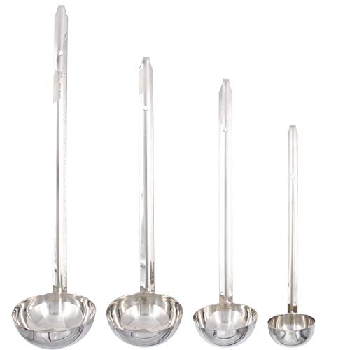 Upper Midland Products Stainless Steel Ladles for Soup Sauce 2 4 6 8 Ounce Set Mini Small Medium Large