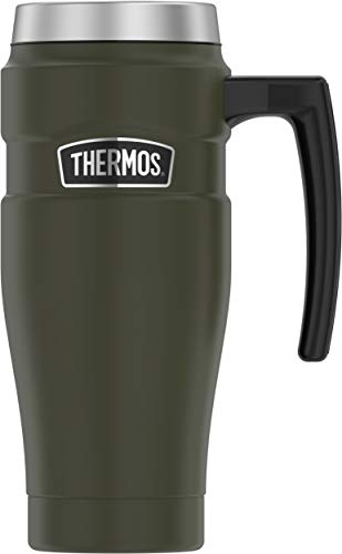 Thermos Stainless King 16 Ounce Travel Mug Army Green