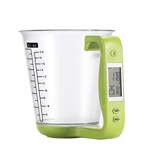 Digital Measuring Cup with scale detectable measuring plastic scale cup green and red