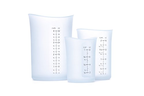 iSi Basics Silicone Flexible Measuring Cups Set of 3 -1 2 and 4 Cup Capacity