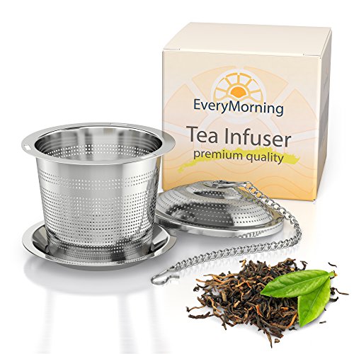 Deluxe Tea Infuser for Loose Leaf Tea Single or Multi Cup Stainless Steel Strainer