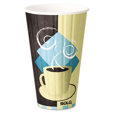 SLOIC16 - Solo Duo Shield Hot Insulated 16oz Paper Cups
