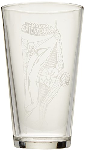 The Amazing Spider-Man Hero Logo Etched Pint Glass