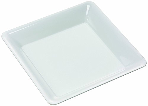 25 White Plastic Trays Disposable platters 1075 by 1075 Square Plastic Serving Trays Catering trays Great Food Platter trays Wedding Party Square White Serving Tray