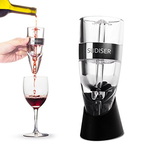 Wine Aerator Pourer - SUDISER Premium Red Wine Decanter Taste of Choice White Wine Diffuser with Free Cleaning Brush Heavy-Duty 1000 Instagram Likes 2-Year Warranty
