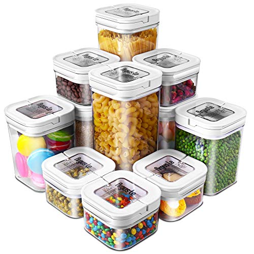 Airtight Food Storage Containers Argus Le 11 Pieces BPA Free Plastic Cereal Containers for Kitchen Pantry Organization and Storage
