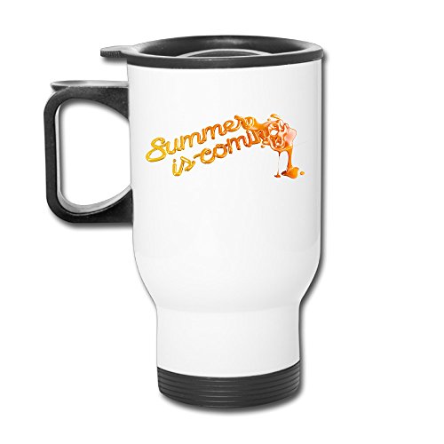 Cool Coffee Cup Summer Is Coming Orange Tumbler With Bottle Cap 14 Oz Clear Plastic Tumbler Cups With Lips