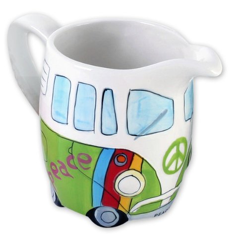 Volkswagen Merchandise - VW Camper Van  Bus - Ceramic Milk  Cream Jug  Dispenser Hippie Style