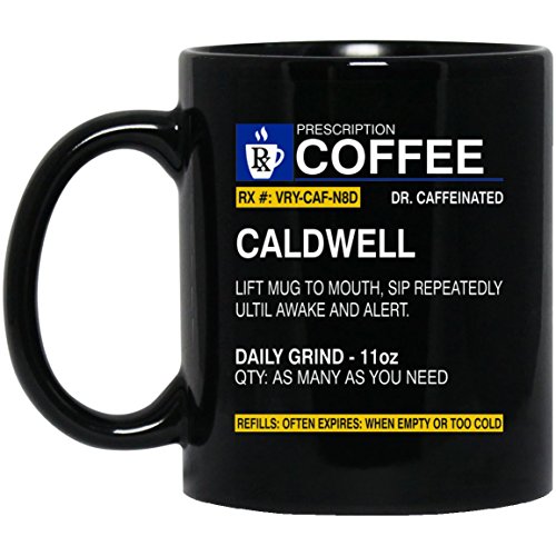 Personalized Tea Mug - Name is CALDWELL coffee Mug - Perfect Birthday gifts idea for CALDWELL - Personalized Birthday Gift Ideas For Best Friend - Black 11oz Ceramic Tea Cup mug