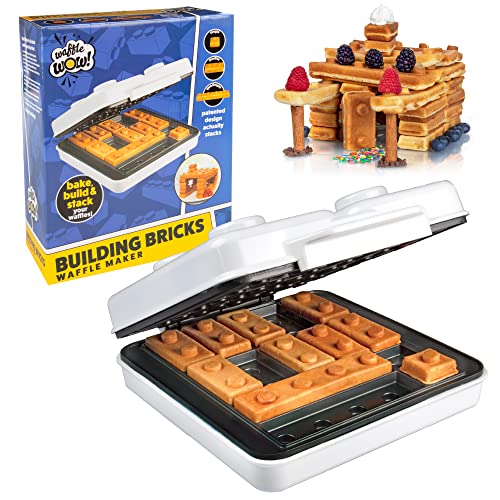 CucinaPro Building Brick Electric Waffle Maker Cooks Fun Buildable Waffles in Minutes  Revolutionize Breakfast and Build Houses Cars and More Out of Waffles Fun Easter Gift