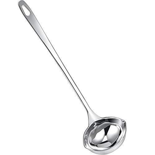 Stainless Steel Canning Ladle Oil Soup Spoon Canning Ladle Pouring Rim Canning Ladle for Kitchen Cooking Tool 2 oz (1)