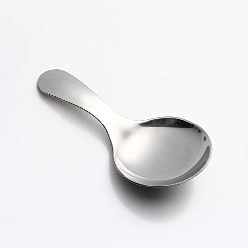 ZHANGYU Stainless Steel Short Handle Sugar Kitchen Tool for Kid Children Dinnerware Cake Coffee Spoon Stirring Spoon Coffeeware Teaspoon(Silver 1Pcs)