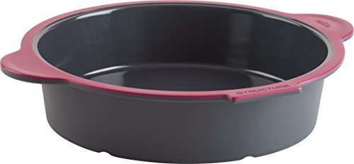 Trudeau Structure Round Cake Pan in Silicone GreyPink