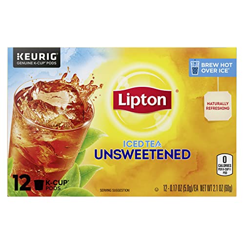 Lipton Iced Tea KCups for Keurig Brewers Unsweetened Sugar Free 12 pods 6 count