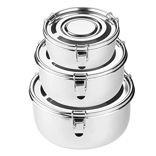 Allprettyall Premium Stainless Steel Food Storage Containers 304 Grade The Original LeakProof Airtight SmellProof  Perfect For Camping Trips Lunches Leftovers Soups Salads