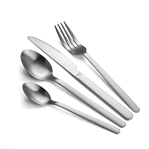 Silverware Sets For 624Piece Stainless Steel Kitchen Utensil Cutlery SetForks Spoons and Knives SetDishwasher Safe