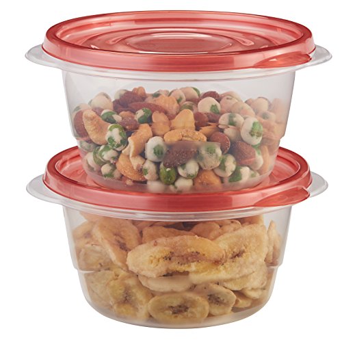 Rubbermaid TakeAlongs Small Bowl Food Storage Containers 32 Cup Tint Chili 2 Count