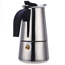 Stainless Steel Mocha Latte Stovetop Filter Moka Coffee Maker Coffee Pot Percolator Tools Easy Clean for Home Office