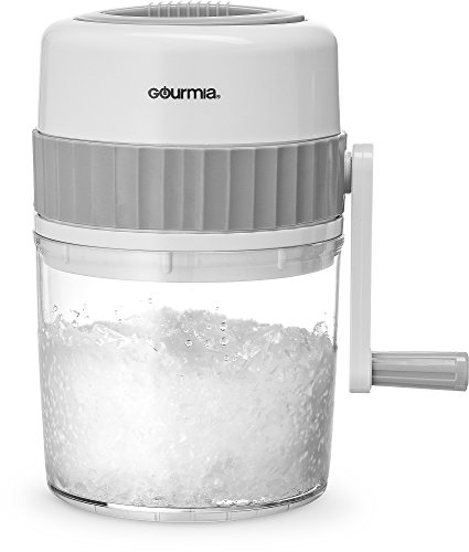 Gourmia GIC9635 Ice Shaver - Manual Hand Crank Operated Ice Breaker with Stainless Steel Blades for Fast Crushing - BPA Free