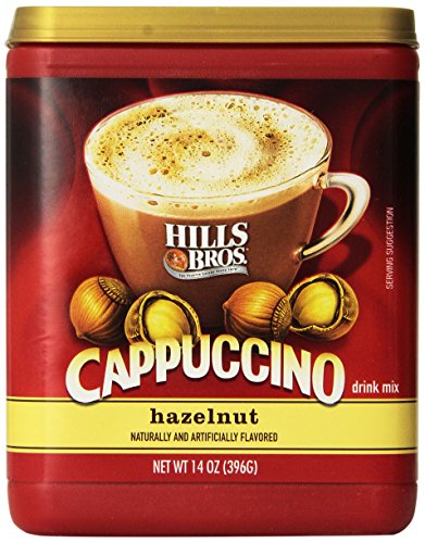 Hills Bros Cappuccino Hazelnut 14 Ounce Instant Drink Mix Pack of 3